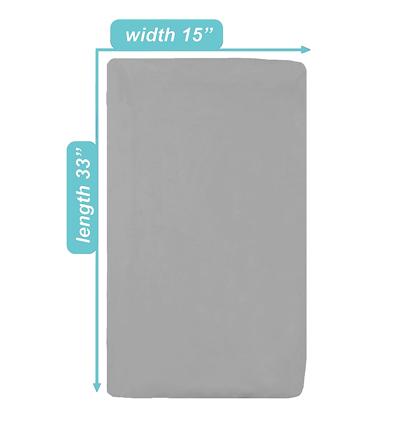American Baby Company 15" x 33" Fitted Bassinet Sheet, 100% Natural Cotton Jersey Knit, Grey, Soft Breathable, for Boys and Girls(Pack of 1) - Image 3